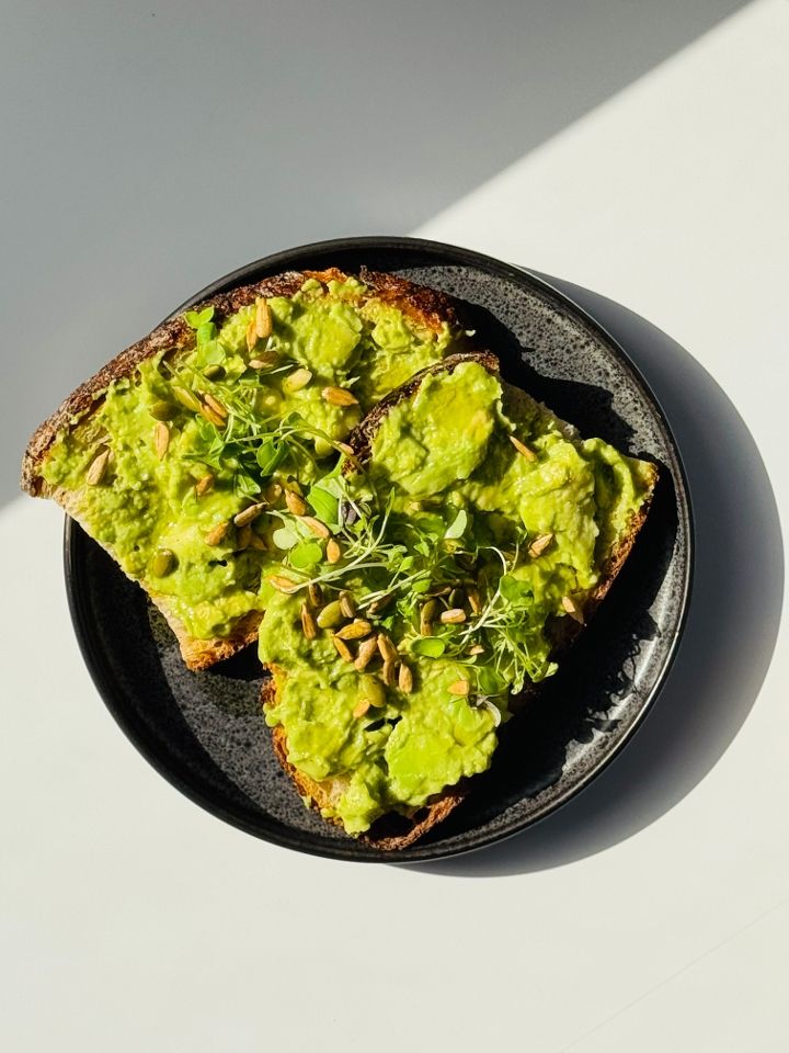 House Avocado Toast on multigrain bread